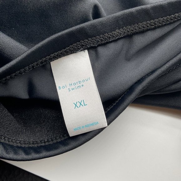 Bal Harbour Women's Ruched Adj. Side Tummy Control Swim Brief XXL (20) Black - Picture 3 of 8